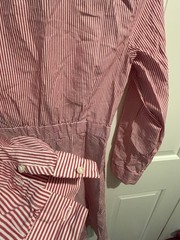 J.Crew red and white stripped button up maxi dress (size US 4)