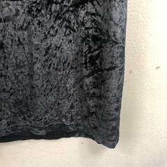 Black Velvet Maxi Dress Womens Medium Stretch Velour Whimsygoth Y2K Travelsmith
