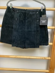 Moving SALE! Women&rsquo;s handmade suede mini skirt size 14 by Emanuel Liberte