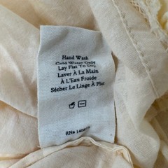LoveShackFancy Stern Mini Dress Lace Pintuck Buttercream Ivory Small Summer