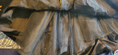 VTG Size 8 Jessica McClintock Formal Prom Dress Black Velvet Bow & Gold Glitter