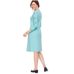 Talbots Knit Sweater Dress Womens XL Blue Button Sleeve 3/4 Sleeve Casual NWT