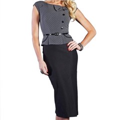 🍄‍🟫HOST PICK🍄‍🟫 Stop Staring Park Place Dress, Grey/Black, Size 16, EUC