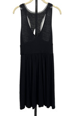 Silence + Noise Black Illusion Neckline Beaded Racerback Mini Dress – Size Small