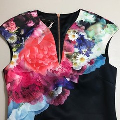 NWT Ted Baker Brynee Focus Bouquet Neoprene Dress Women&rsquo;s US Size 6