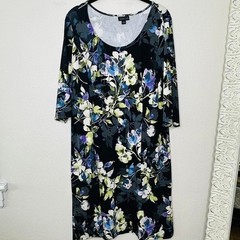 J Jill Wearever Allium Moonlit Garden Floral Stretch Dress
