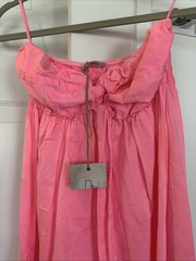 Devotion Small 100% Silk Light Pink Strapless Maxi Dress