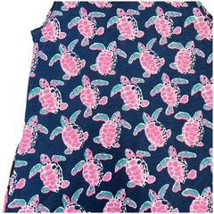 Simply Southern Turtle Dress Womens S Navy Pink Beach Preppy Beach Vacation