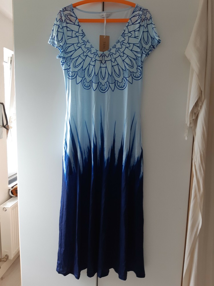 TENDENCY summer dress BLUE STRETCH – size S EU 36 F 4 – BRAND NEW with TAGS + SALE