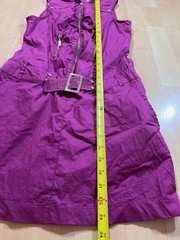 Mustard Seed Magenta Zip Front Mini Dress Women’s Size Medium Utility Style Belt