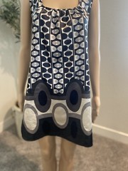 She&rsquo;s Cool Silver Black Scoop Neck Sleeveless Dress Medium ***
