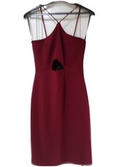 Misguided Burgundy Strappy Polyester and Elastane Dress Size 8