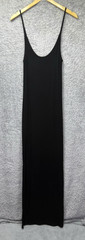 ATM Anthony Thomas Melillo XS Black Cotton Jersey V Neck Maxi Midi Slip Dress