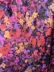BNWT ZARA PRINTED FLORAL SATIN MIDI MULTI PURPLE MIX SLIP DRESS XS