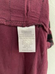 NWT Alythea Body Con + Black Strips Wrap Sexy Club Mini Dress Wine/Black S New