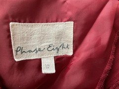 Women Phase Eight Dress Burgundy Polyester 40