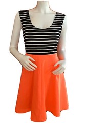Double zero Dress stripe/Solid Sleeveless,Cut Out, Lined,STRETCH,L, Multicolor.