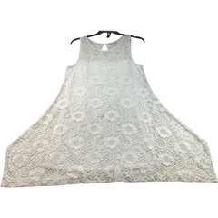CB Dress Womens Size XL White Floral Lace Sleeveless Stretch