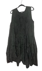 DRESS TO KILL By Jane Mohr Black Gray Sleeveless Gathered Draped Dress Size 1