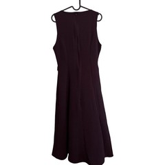 Zara Belted Midi Dress Brown Sleeveless Square Neck Gold Buckle XS S M L XL NWT