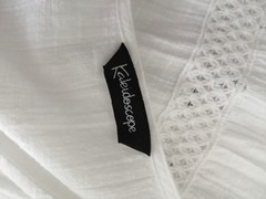 Kaleidoscope White Tiered Summer Dress Crochet Detail Size 12 Cotton
