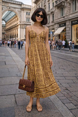 ZARA CUT-OUT EMBROIDERED EYELET MIDI BROWN DRESS sz S 2687/966