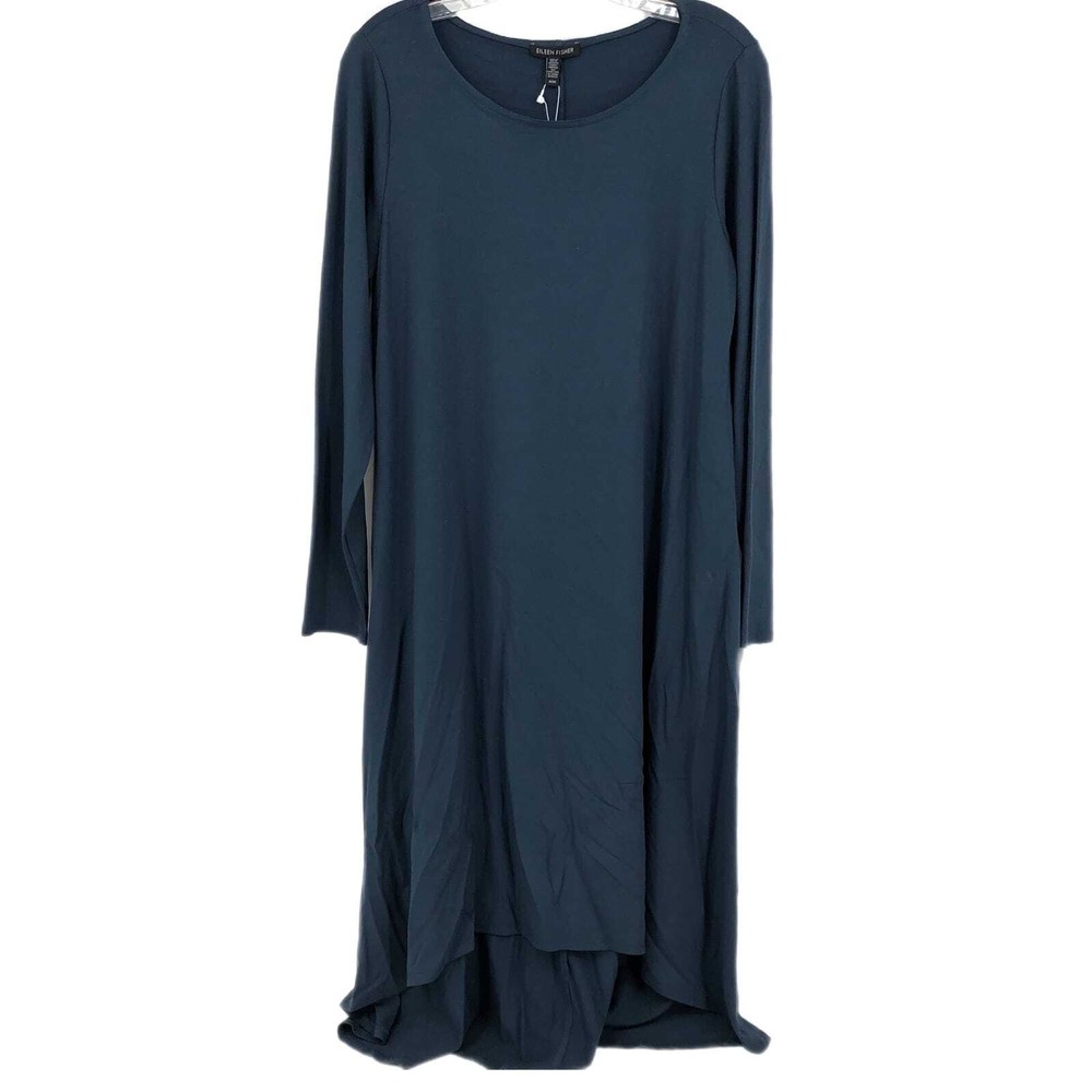 Eileen Fisher Blue Pullover Maxi Dress | Made in the United States
