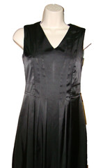 Kyra Black Sleeveless A-Line Pleated Dress Size XS Flattering Fit