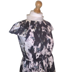 COS Stand-Up Net Collar Abstract Printed Dress. Size 42