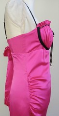 size 8 NWT Vintage BETSEY JOHNSON Pink SILK Pin-Up Retro-Style Dress Y2K USA