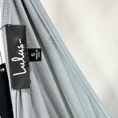 Lulus Surplice Stretch Jersey Knit Maxi Dress Side Slit Dusty Mint Small NWT