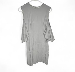Keepsake the Label Small Believer Off the Shoulder Dress Pale Grey