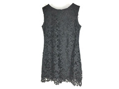 SOLITAIRE Dress Size Medium Black Floral Cutout Sleeveless Summer NEW NWT