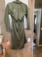 French Connection Long Shirt Button Down Dress, Women&rsquo;s Size XS – Olive Green