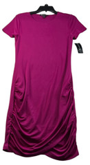 International Concepts Dress Womens size Small Dark Pink Ruched Stretch New