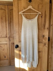 Crea Concept Beige Knit Sleeveless Tank Midi Dress Scoop Neck Size 38