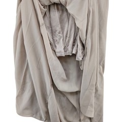 Pretty by Rory Maxi Dress Gown Beige Nude Sleeveless Back Slit Lined Size XS