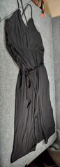 Nine.Eight Newyork Maxi Wrap Dress Sleeveless XXL Tie VNeck Stretch Elegant Blac