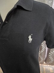Vtg Ralph Lauren Sport Cotton Mesh Polo Dress Black Women&rsquo;s Medium Preppy Golf