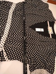 NWT Maeve Anthropologie MOCK WRAP Midi Dress Black White US Plus Size 20W UK 26W