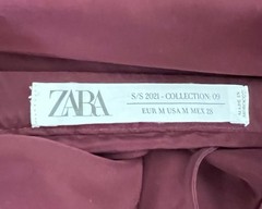 Zara Limited Edition Women&rsquo;s Maxi Dress Burgundy Collection S/S 2021 Size M
