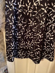 Black and white brocade fabric beautiful it’s new with spaghetti straps