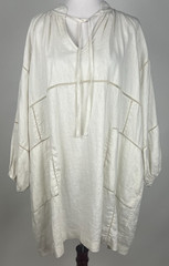 *NWT* DEVOTION TWINS L/S Oversized Billowy Linen &lsquo;Emmi Dress&rsquo; – M, Ecru