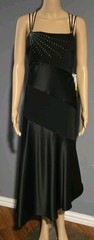Vintage Cachet Black Asymmetrical Sexy Cocktail Dress Size 6 NWT