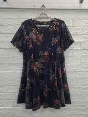 New Disturbia Cleome Floral Spiderweb Velour Mini Dress Women’s US Size 14