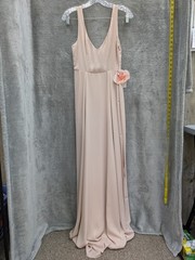 Show Me Your Mumu Bridal Dress Women XXS Jenn Maxi Dress Dusty Blush Crisp