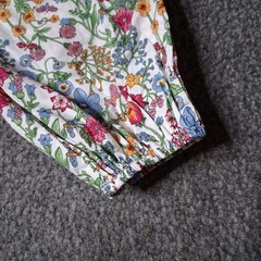 Vestique Floral Mini Dress S NWT 100% Cotton Off Shoulder Cut Out Waist Ruffle