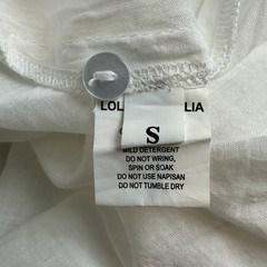 Lola Australia Size S Tiered Boho Maxi Dress White Lined 100% Cotton
