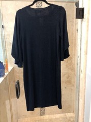 Chico&rsquo;s Travelers Blue Bell Split Sleeve Shift Midi Dress Size 00