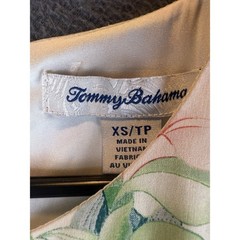 Tommy Bahama 100% Silk Shift Dress XS Bonita Spring Tropical Floral Print Resort